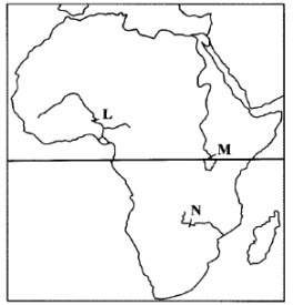 map of africa kcse 2010