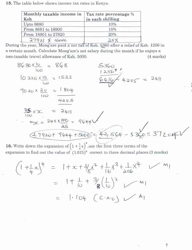 math kcse papers