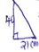 Triangle of slant length of original cone