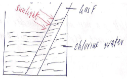 chlorine water exposure to sunlight