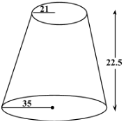 diagram representing a solid frustum