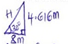 distance between point B and flagpole top