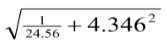 evaluate using reciprocal and square tables