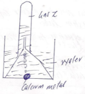 set up on water and calcium metal reaction