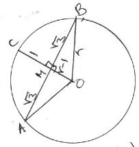 radius of centre O calculations