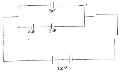 Figure of an arrangement of capacitors