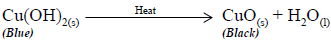 effect of heat on copper hydroxide