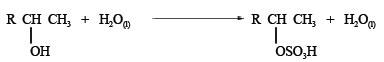 alkyl hydrogen sulphates from alcohols