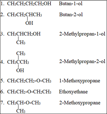 isomers of butanol