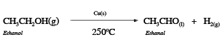 oxidation of ethanol by hot copper metal