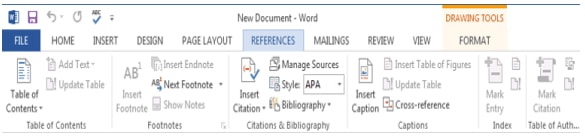 references tab