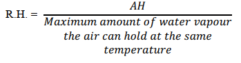 calculation of humidity