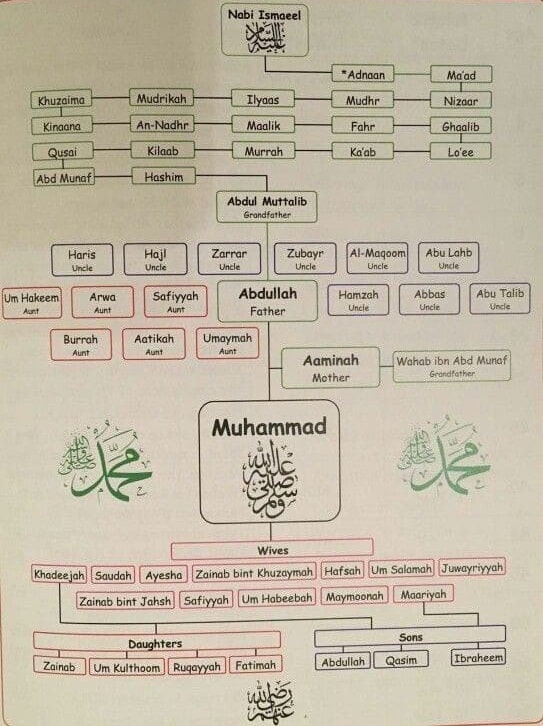prophet muhammad family tree