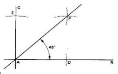 construction of angle 45