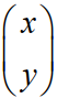 2 d column vector