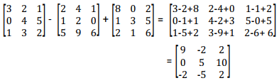 addition of matrix example 2