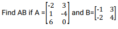 matrix multiplication rule example