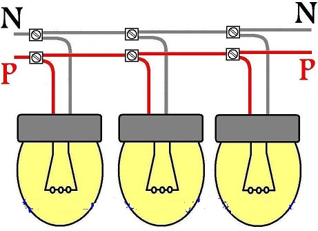 house wiring bulbs in parallel