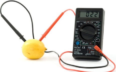 lemon battery voltmeter
