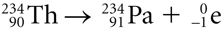 thorium beta decay
