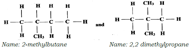 isomers of pentane