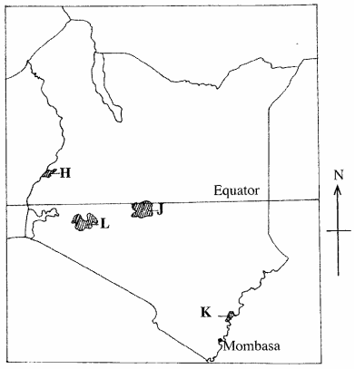 map of kenya kcse 2012