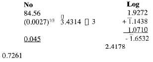 logarithms answer