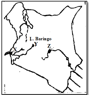 map of kenya