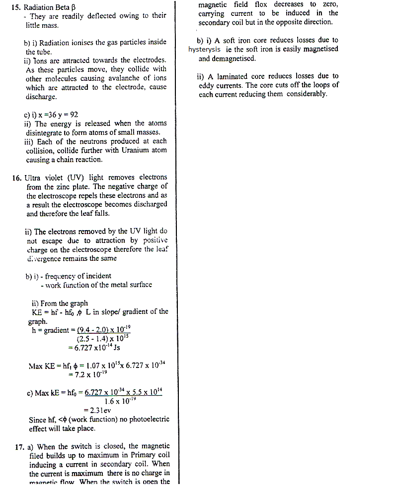 phyc2222.marking scheme