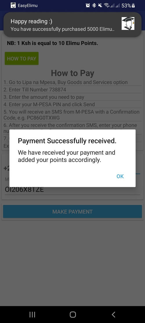 payment confirm