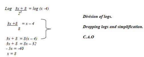 further logarithms ans 13