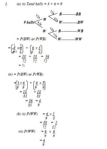 probability ans 1