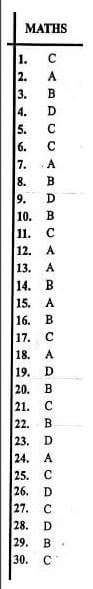 maths marking scheme